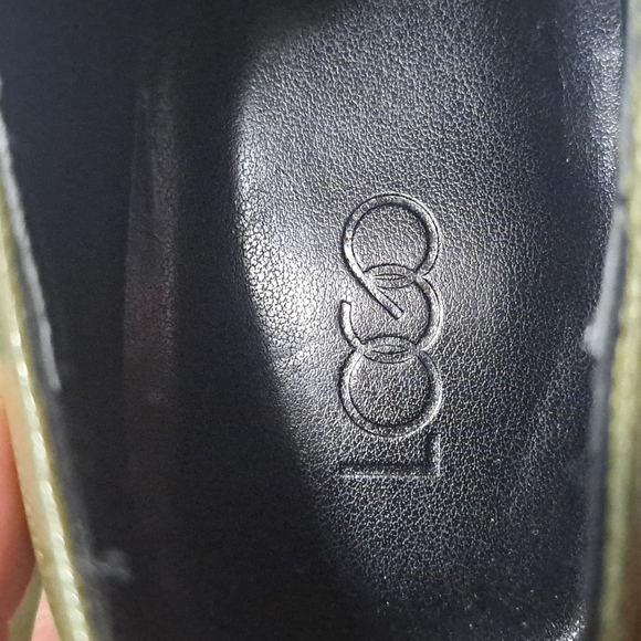 Logo by Lori Goldstein "Brenda" Bootie leather tie - 8 - olive/army green/black - Picture 6 of 8